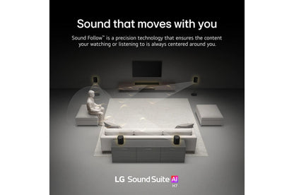 Lg H7 Sound Suite H7  Wireless Soundbar 9.1.6 Spatial Audio  Dolby Atmos FlexConnect Soundbar for TV