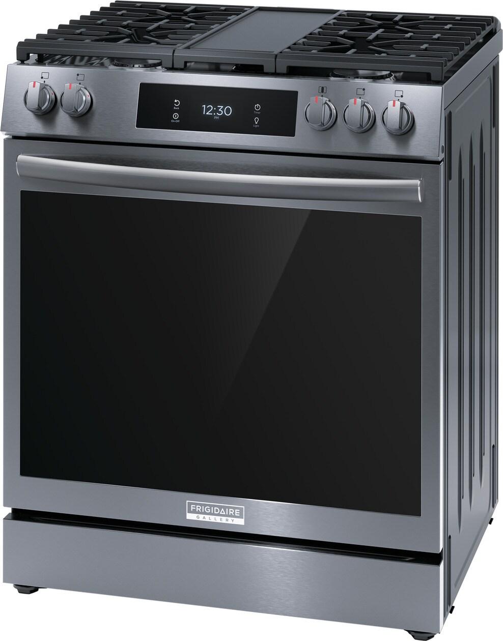 Frigidaire GCFG3060BD 30" Front Control Gas Range with Total Convection