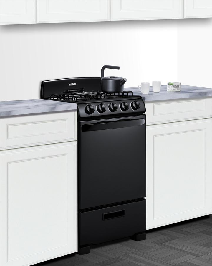 Summit RG201B 20" Wide Gas Range