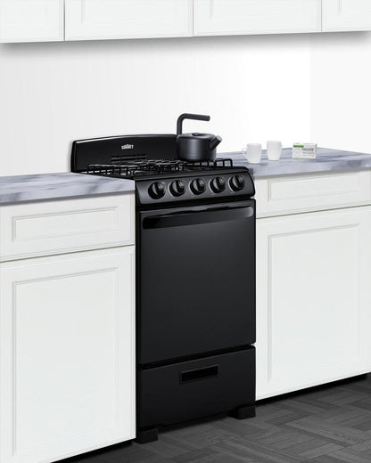 Summit RG201B 20" Wide Gas Range