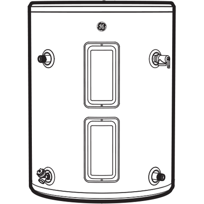 GE30L08BSM GE® 26 Gallon Side Port Lowboy Electric Water Heater