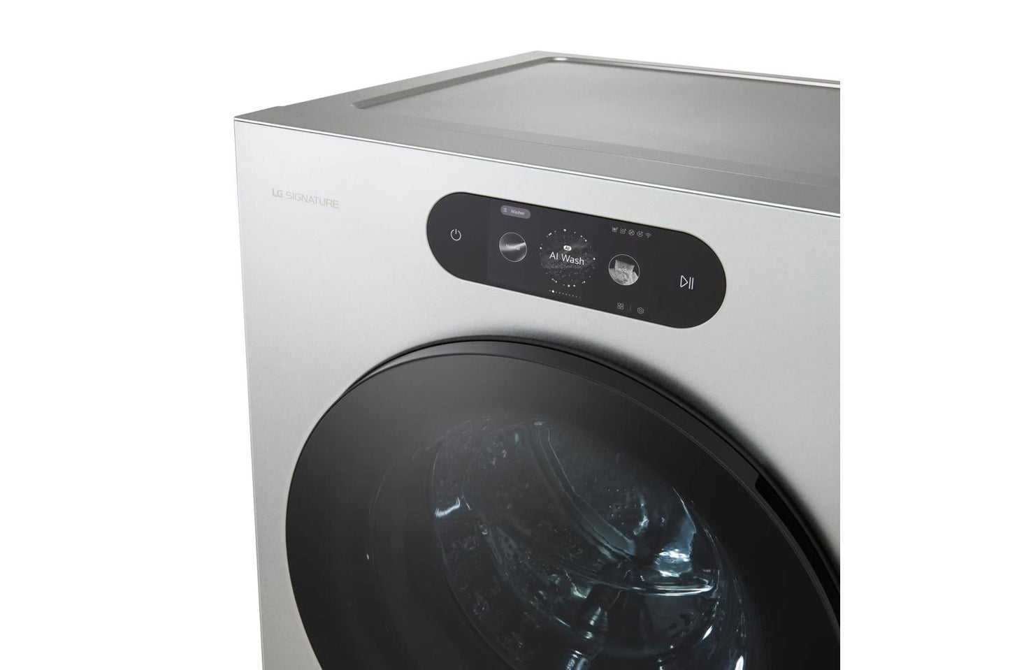 WM9900HSA LG SIGNATURE 5.8 cu. ft. Mega Capacity Smart Front Load Washer with Built-In Intelligence, TurboWash® 360(degree), ezDispense® and Touch LCD Control