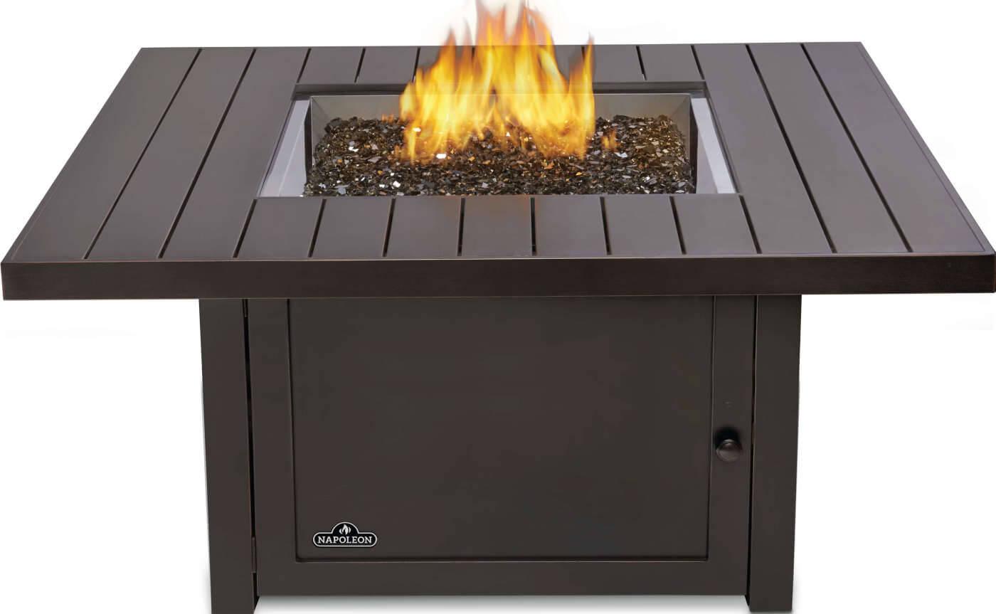 Napoleon Bbq STTR2BZ St. Tropez Square Patioflame Table Fire Table , Propane, Bronze
