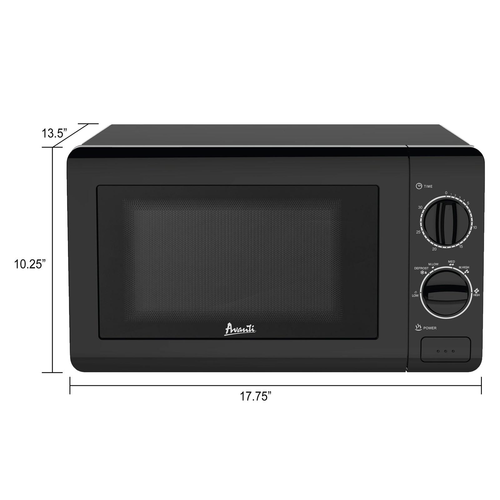 MM07V1B Avanti Microwave Oven with Mechanical Dials, 0.7 cu. ft. - Black / 0.7 cu. ft.