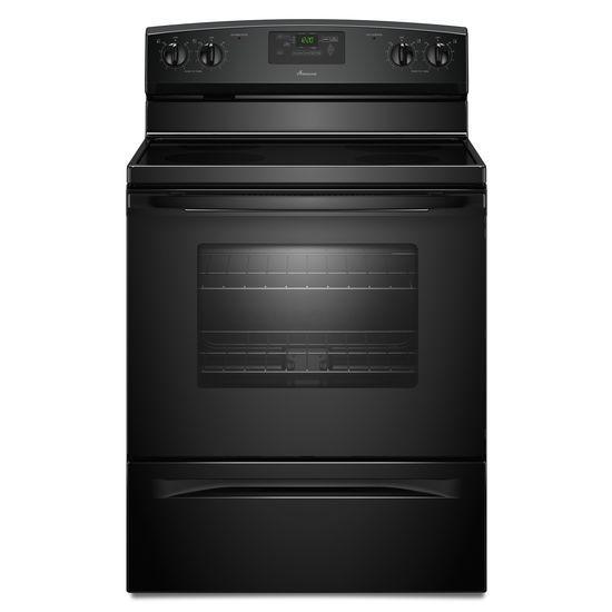 Amana® 30-inch Amana® Electric Range with Versatile Cooktop - Black