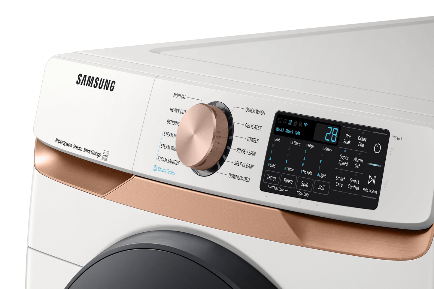 Samsung WF50BG8300AE Front Load Washer Super Speed Wash  Steam Wash  5.0 cu.ft.