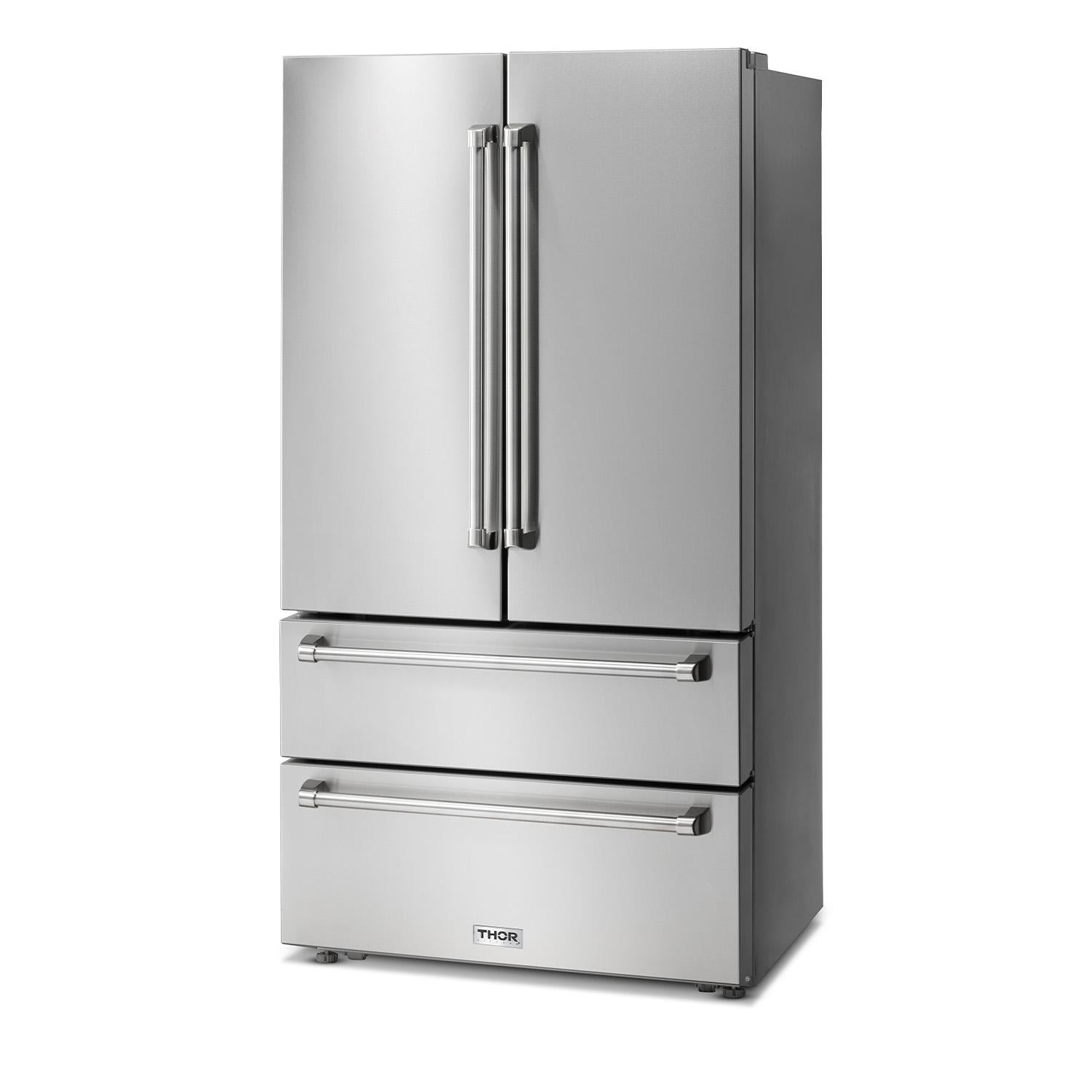 TRF3602 Thor Kitchen 36 Inch Professional French Door Refrigerator With Freezer Drawers - Model Trf3602