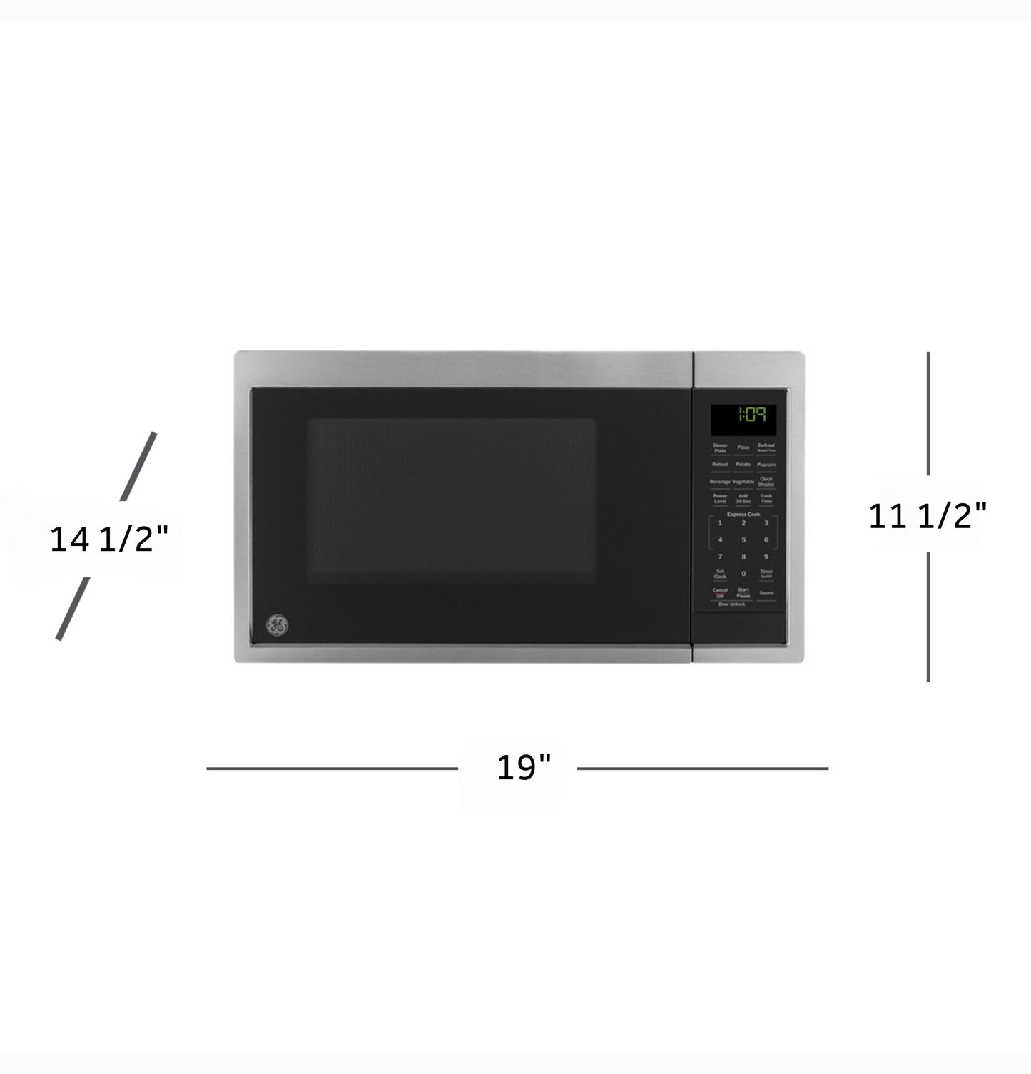 GCBK09N1WSS GE® 0.9 Cu. Ft. Capacity Built-In Microwave Oven