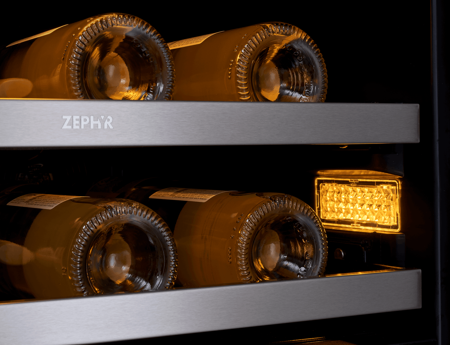 Zephyr PRW24C32CG Presrv Wine Cooler, 24in UC, SS+Gls, Fr Door, 2Z