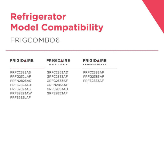 Frigidaire FRIGCOMBO6 FPPWFU01 and FRGPAAF2 Water and Air Filter Combo Kit