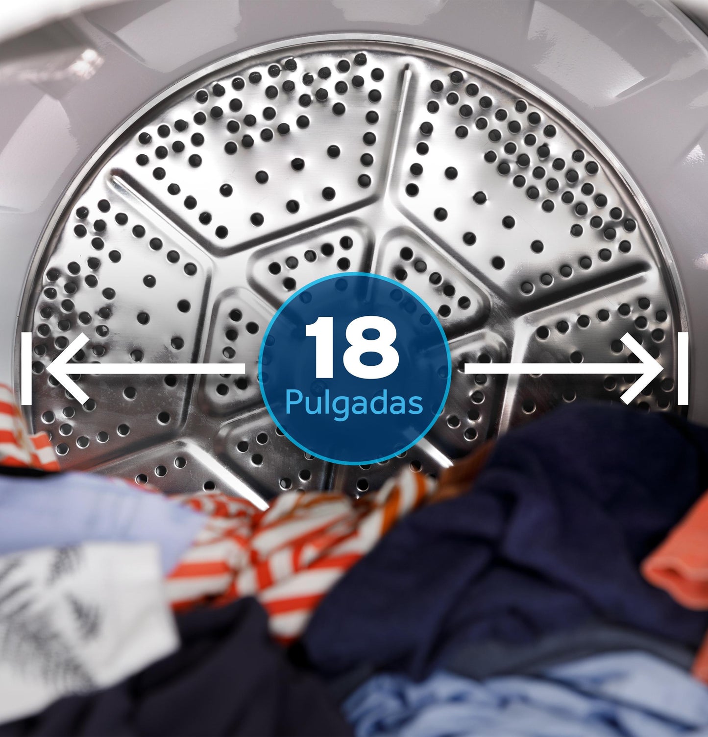 ETD48EASWWB GE® 7.2 cu. ft. Capacity Electric Dryer with Spanish Panel and Up To 120 ft. Venting