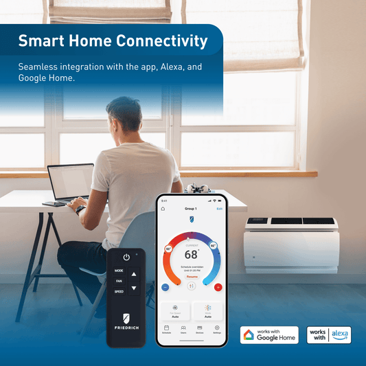 WHVT14B33A Friedrich WallMaster Inverter 14,000 BTU 230V Smart Through-the-Wall Air Conditioner with Heat Pump
