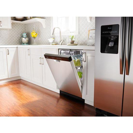 Dishwasher with Stainless Steel Interior - black