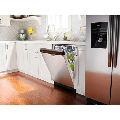 Dishwasher with Stainless Steel Interior - white