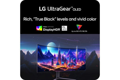 Lg 45GS96QBB 45 Inch UltraGear™ OLED WQHD 1440P 240Hz 0.03ms G-Sync Compatible 800R Curved Gaming Monitor with Built-in Speakers