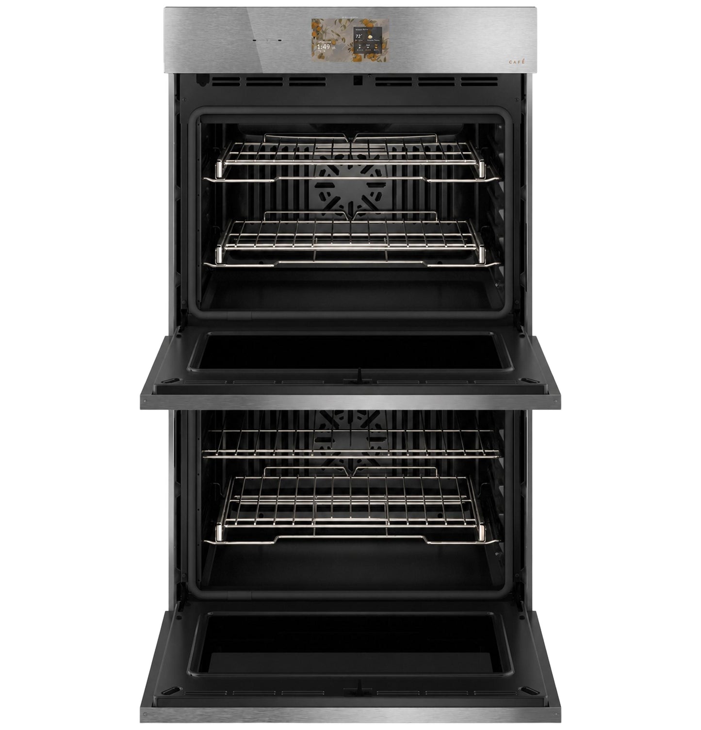 Cafe CTD90DM2ZS5 CAF(EBACK)™ 30" Smart Built-In Convection Double Wall Oven in Platinum Glass