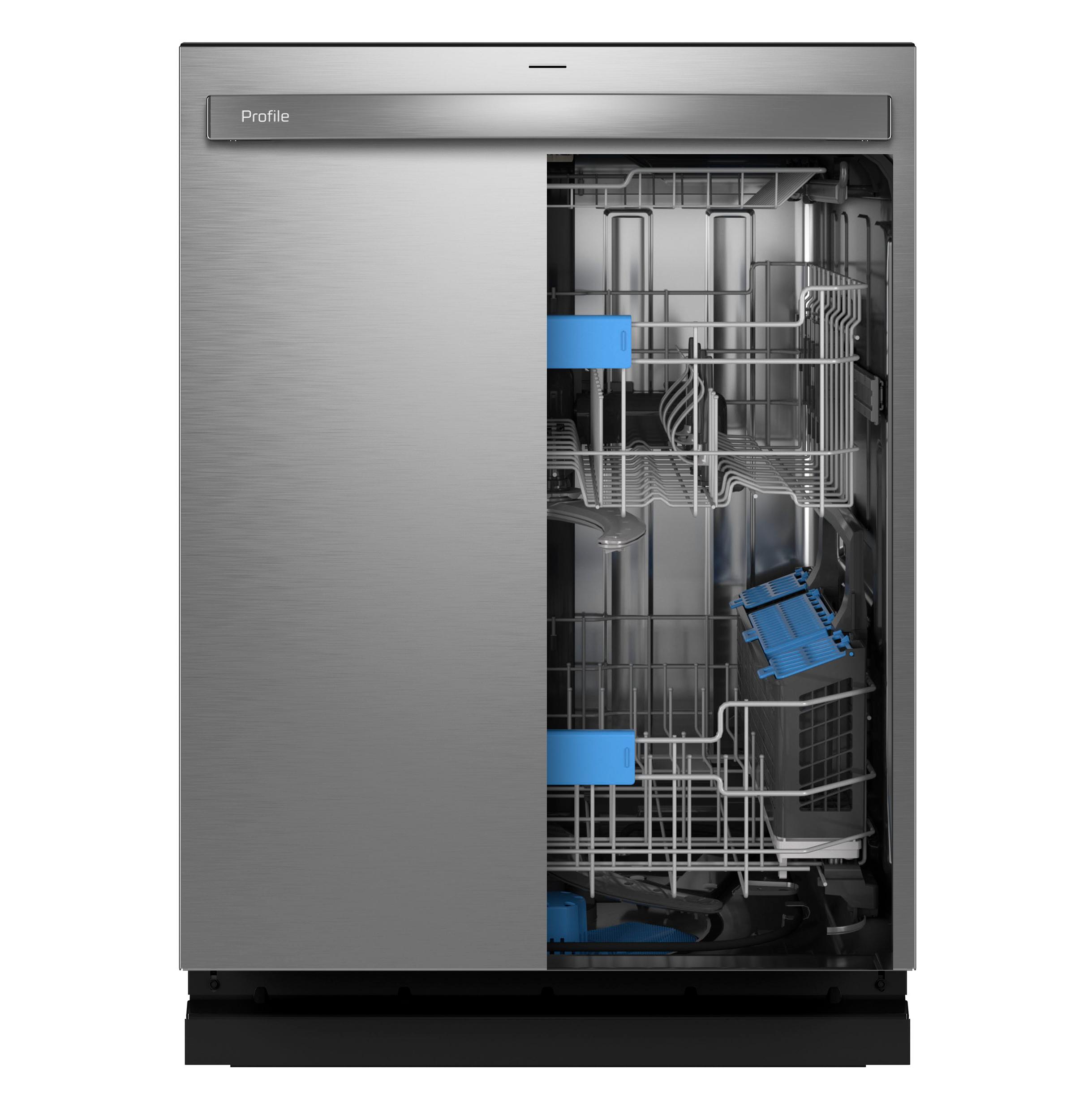 GE Profile™ ENERGY STAR® Fingerprint Resistant Top Control Stainless Interior Dishwasher with Microban™ Antimicrobial Technology with Sanitize Cycle