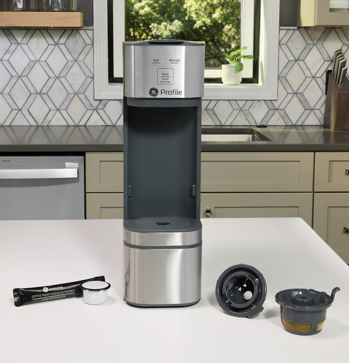P7PLBTAZSS GE Profile™ Brewpal™ Coffee Maker designed for Opal™