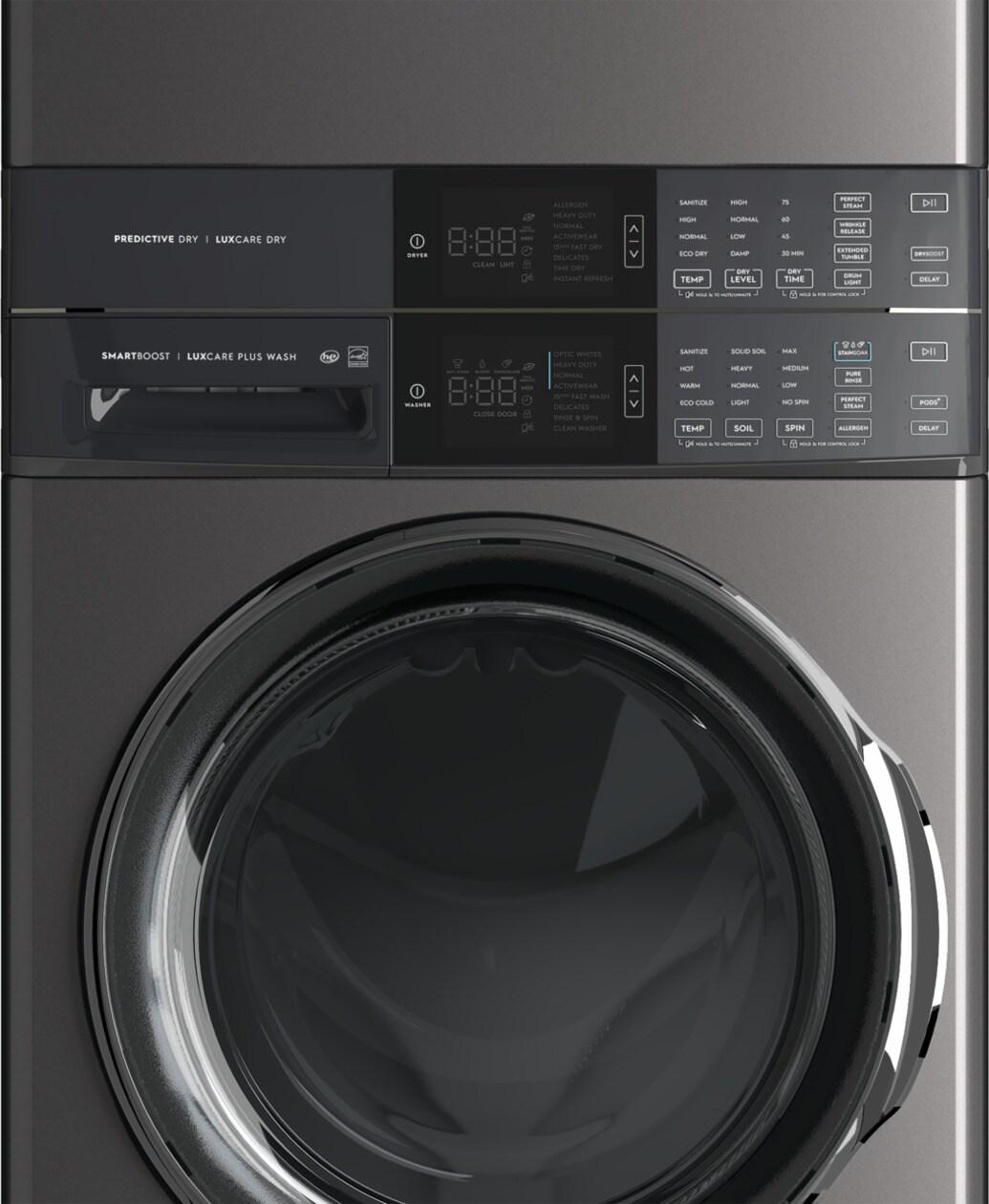 Electrolux ELTE7600AT Laundry Tower Single Unit Front Load 4.5 Cu. Ft. Washer & 8 Cu. Ft. Electric Dryer
