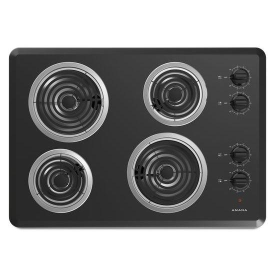 30-inch Electric Cooktop with 4 Elements - black