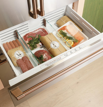 CIC36LK6ZII CAFE™ 36" Panel-Ready Integrated Bottom-Freezer Refrigerator - Left Swing