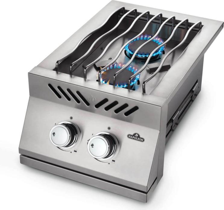 Napoleon Bbq BI12RTPSS Built-in 500 Series Inline Dual Range Top Burner with Stainless Steel Cover , Propane, Stainless Steel