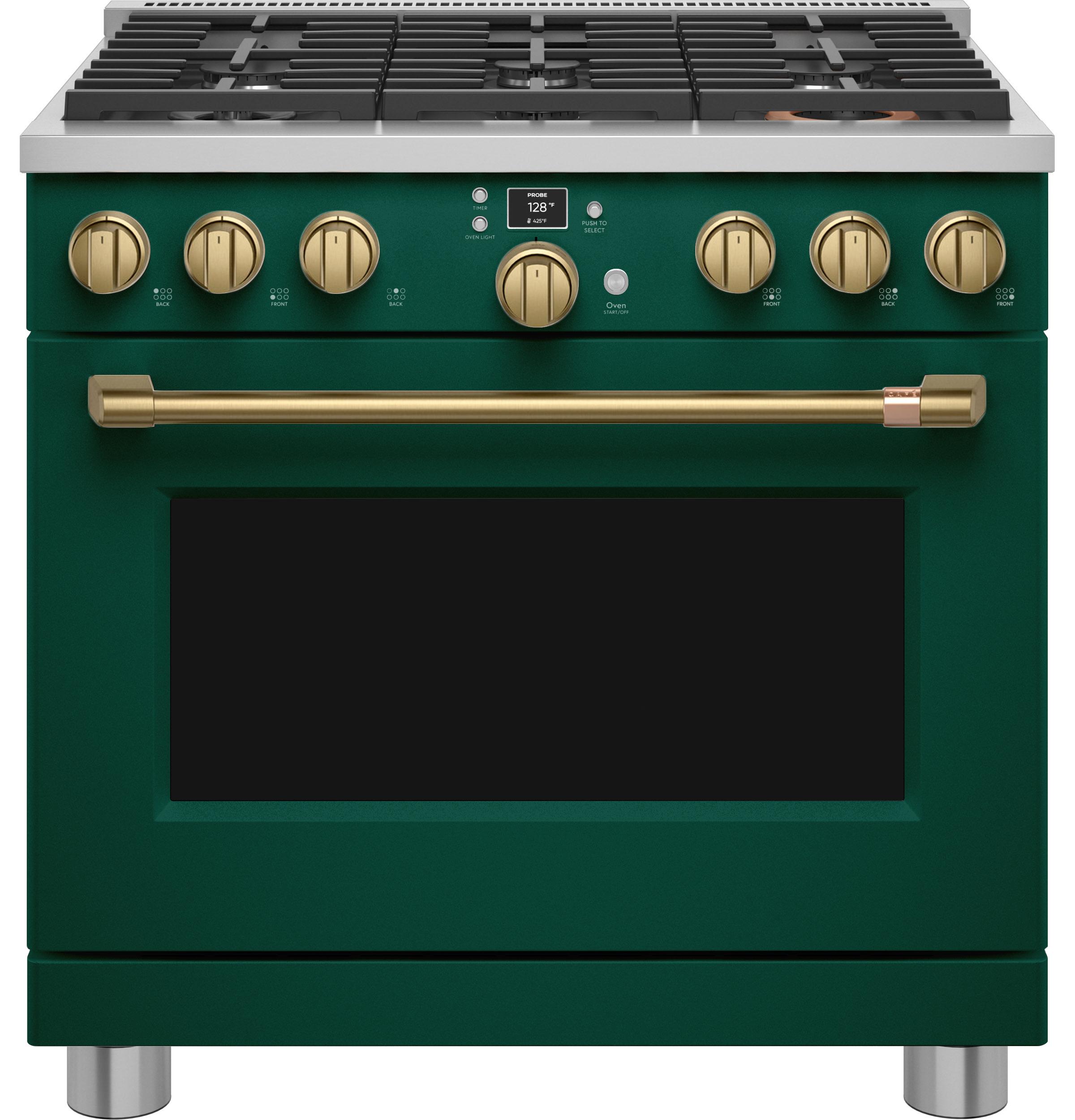 Cafe C2Y366P5TG2 Caf(eback)™ 36" Smart Dual-Fuel Commercial-Style Range with 6 Burners (Natural Gas)