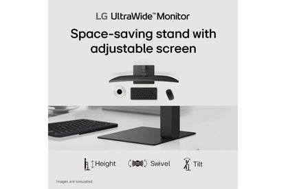 Lg 34U650AB 34 Inch UltraWide™ WQHD IPS 100Hz USB-C PD 96W Computer Monitor with Built-in KVM/Power