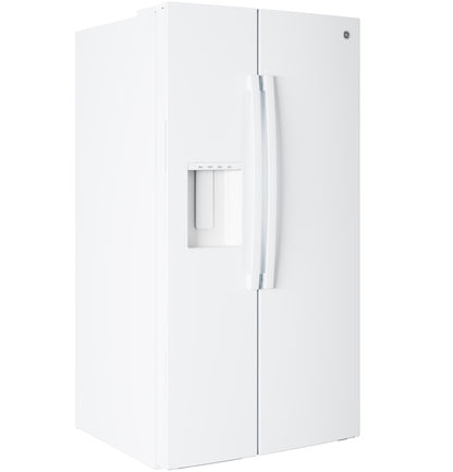 GSE28NGYWW GE® ENERGY STAR® 27.9 Cu. Ft. Side-By-Side Refrigerator with Extra Tall Dispenser and In-Door Icemaker