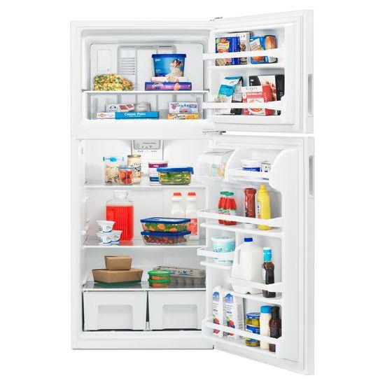 30-inch Wide Top-Freezer Refrigerator with Gallon Door Storage Bins - 18 cu. ft. - black