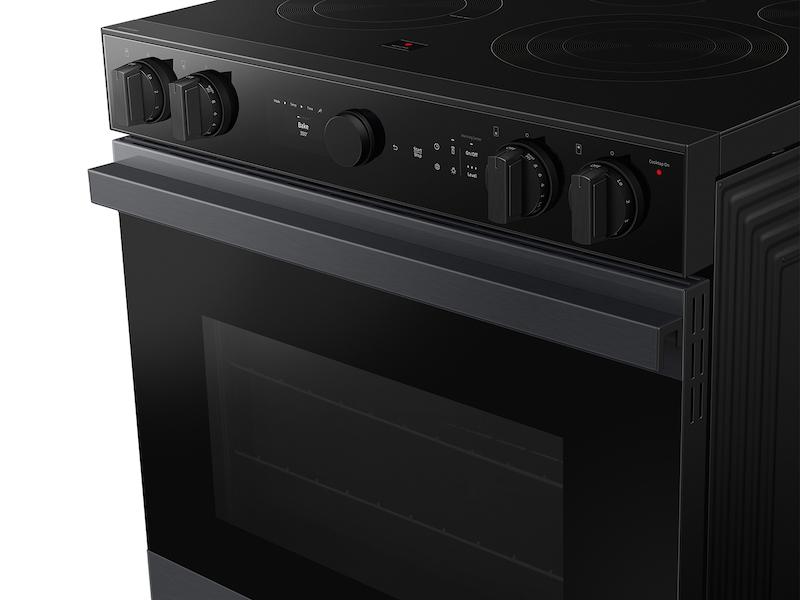 Samsung NSE6DG8500MT Bespoke 6.3 cu. ft. Smart Slide-In Electric Range with Air Sous Vide & Air Fry in Matte Black Steel