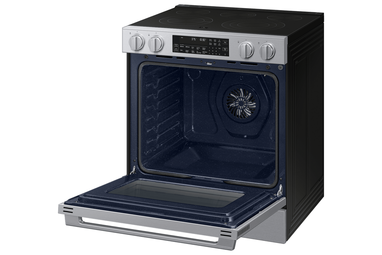 Samsung NSE90H63SR Bespoke Smart Slide-in Electric Range Pro Style Elite Design  Illuminated Knobs  Air Fry Max