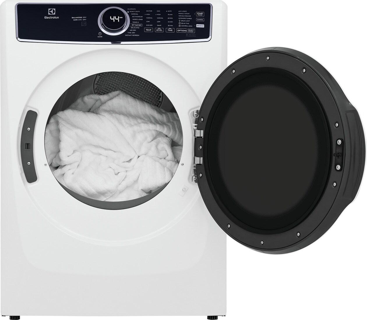 ELFE7637AW Electrolux Front Load Perfect Steam™ Electric Dryer with Balanced Dry™ and Instant Refresh - 8.0 Cu. Ft.