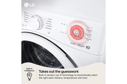 Lg WM3420CW 4.5 cu. ft. Ultra Large Capacity Smart Front Load Washer