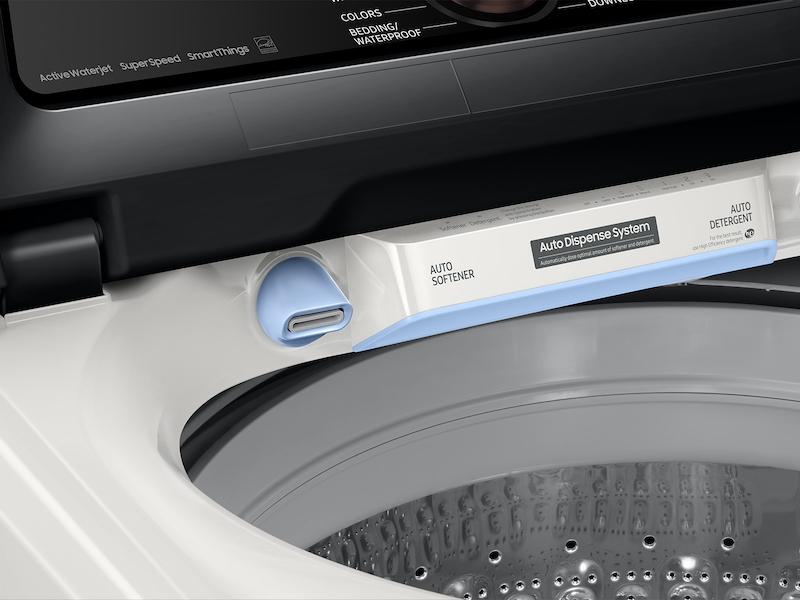 Samsung 5.5 cu. ft. Extra-Large Capacity Smart Top Load Washer with Auto Dispense System in Ivory