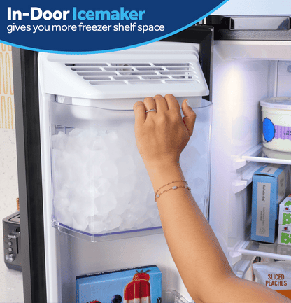 GKS24NYYFS GE® 24.2 Cu. Ft. Counter-Depth Side-By-Side Refrigerator with Internal Dispenser and In-Door Icemaker