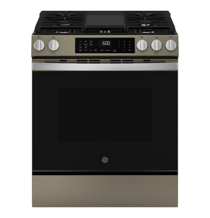 GGS600AVES GE® 30" Slide-In Front-Control Convection Gas Range with No Preheat Air Fry and EasyWash™ Oven Tray