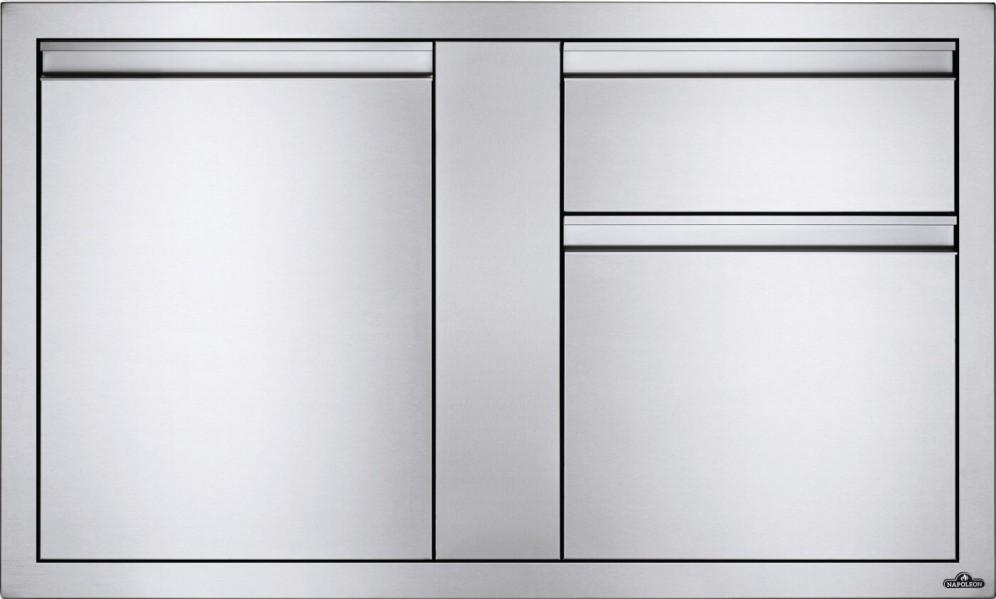 Napoleon Bbq BI42241D2DR 42 x 24 inch Large Single Door & Standard Drawer and Standard Drawer, Stainless Steel