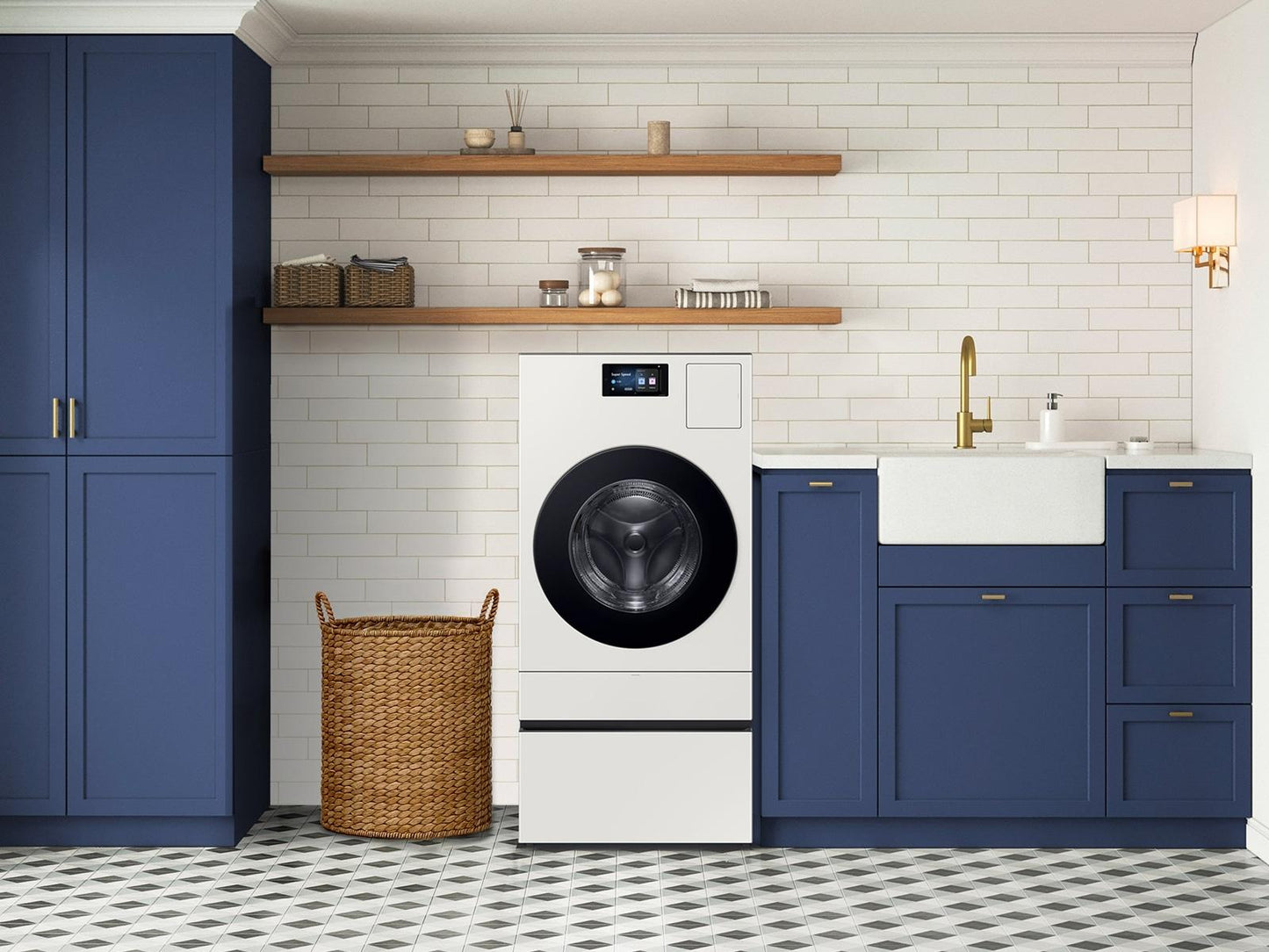 Samsung WE702NY Pedestal for Washer And Dryer Pedestal for All-in-One Combo  Ivory