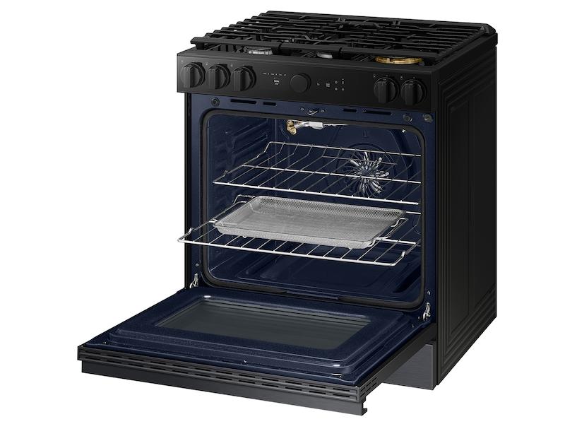Samsung NSG6DG8500MT Bespoke 6.0 cu. ft. Smart Slide-In Gas Range with Air Sous Vide & Air Fry in Matte Black