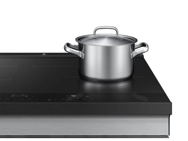 Samsung Bespoke 6.3 cu. ft. Smart Slide-In Induction Range with Anti-Scratch Glass Cooktop in Stainless Steel