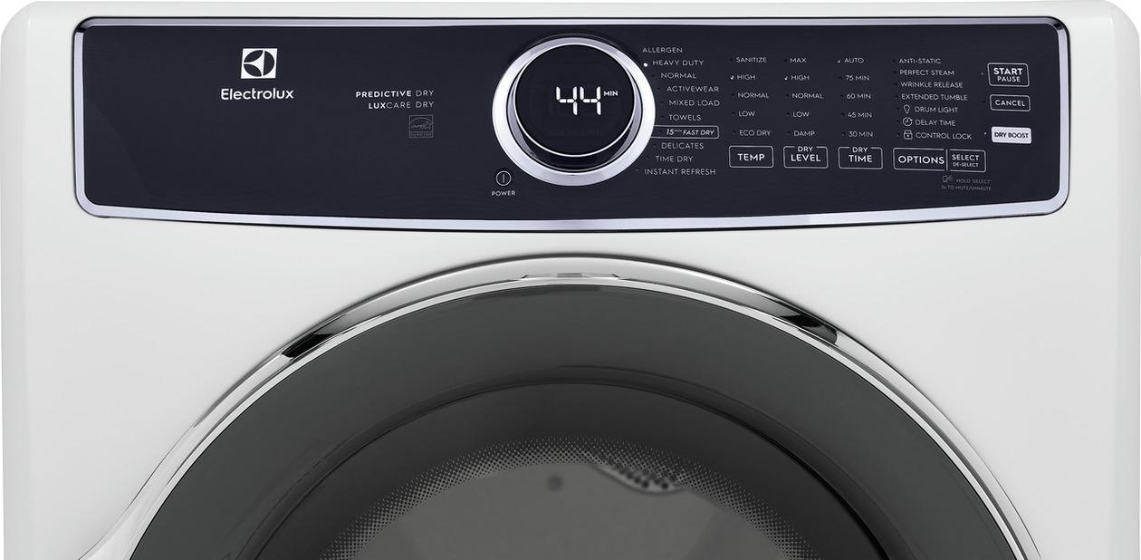 ELFG7537AW Electrolux Front Load Perfect Steam™ Gas Dryer with Predictive Dry™ and Instant Refresh - 8.0 Cu. Ft.