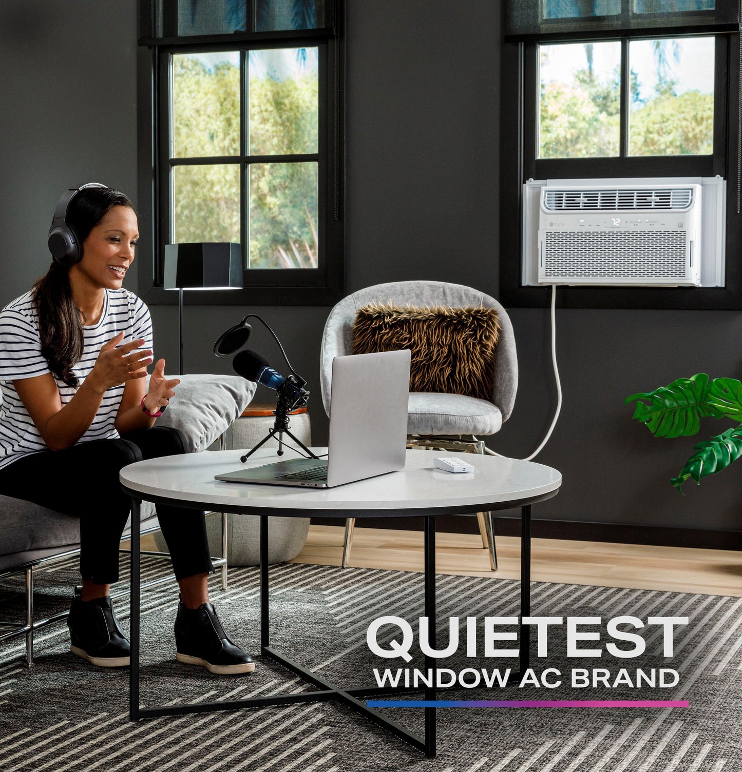 AHTR12AC GE Profile™ ENERGY STAR® 12,000 BTU Inverter Smart Ultra Quiet Window Air Conditioner for Large Rooms up to 550 sq. ft.