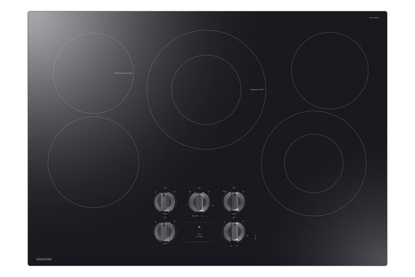 Samsung NZ30FG6332RK Electric Cooktop Illuminated Knobs  Wi-Fi  Rapid Boil