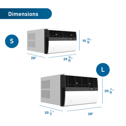 KEVL36B35A Friedrich K hl Inverter 36,000 BTU 230V Smart Window/Wall Air Conditioner with Electric Heat