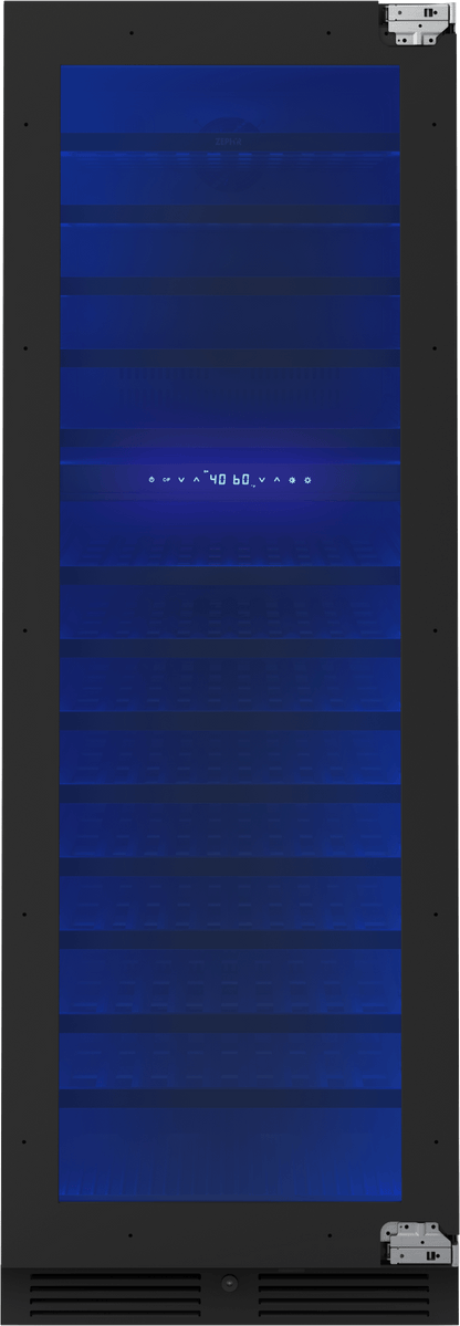 Zephyr PRW24F02CPG Presrv Wine Cooler, 24in Full Size, Panel Ready+Glass, Reversible Door, 2 Zone