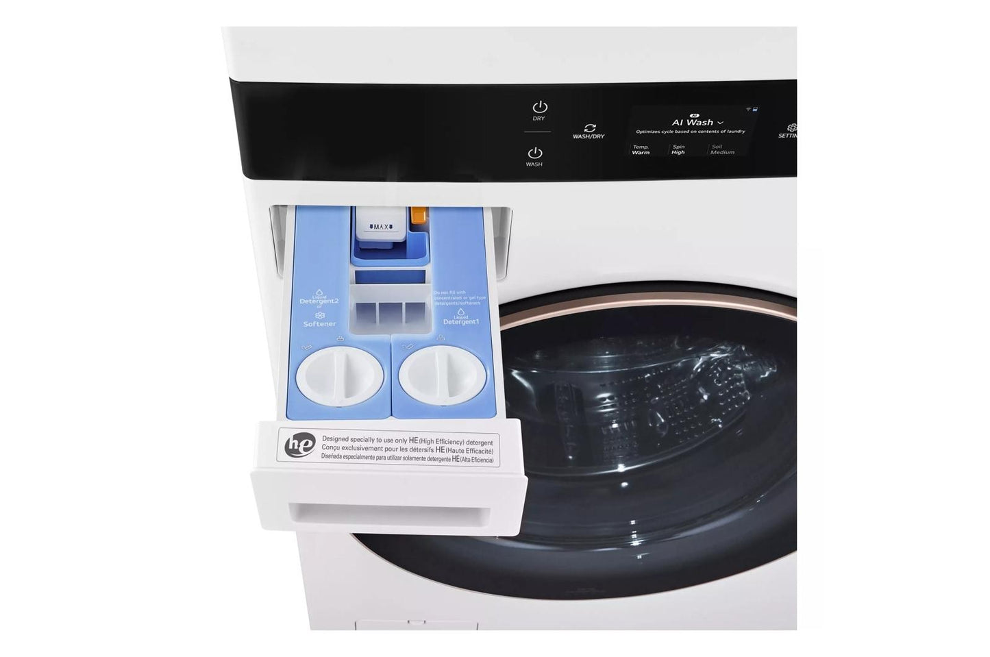 SWWG50W4 LG STUDIO WashTower™ with 5.0 cu. ft. Washer & 7.4 cu. ft. Dryer - Essence White