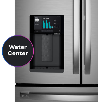 PVD28HYYFS GE Profile™ ENERGY STAR® 27.9 Cu. Ft. Smart 4-Door French-Door Refrigerator with Kitchen Assistant™