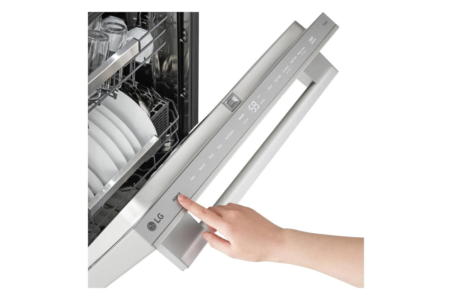 Lg LDNTH862S Smart Hidden Top Control Dishwasher with 1-Hour Wash & Dry, QuadWash® Pro, TrueSteam® and Dynamic Heat Dry™ w/AutoVent Dry™
