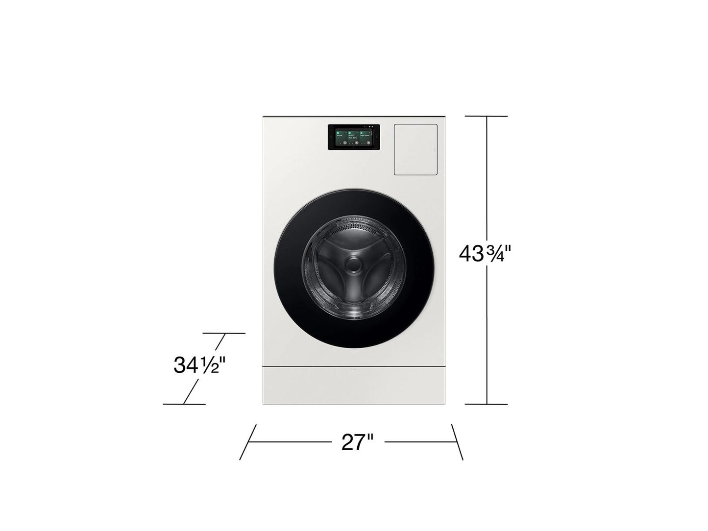 Samsung WD53DBA900HYA1 Bespoke AI All-in-One Ventless Combo AI Home 7" LCD Display  AI OptiWash™ and Dry  5.3 cu. ft.